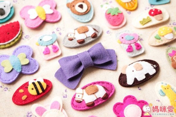 英國 May Crimson 手工羊毛氈髮夾