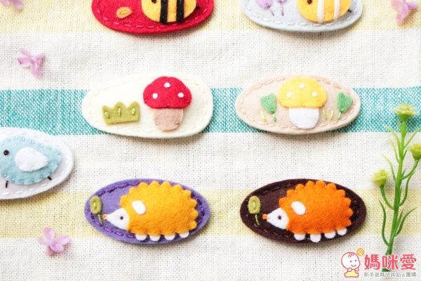 英國 May Crimson 手工羊毛氈髮夾