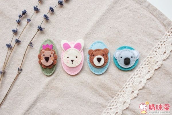 英國 May Crimson 手工羊毛氈髮夾