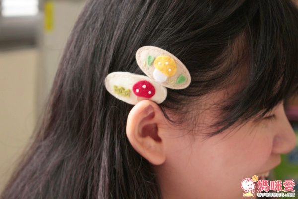 英國 May Crimson 手工羊毛氈髮夾