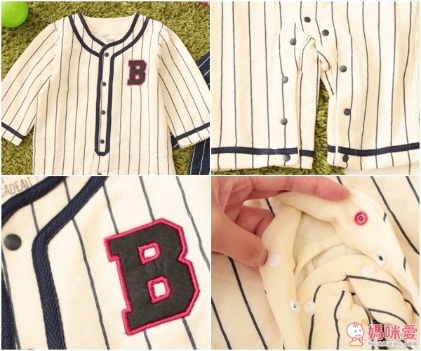 日本 PETIT CADEAU 長袖棒球連身衣