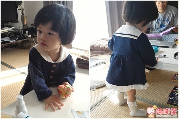 日本 PETIT CADEAU 長袖水手服衣領連身包屁裙