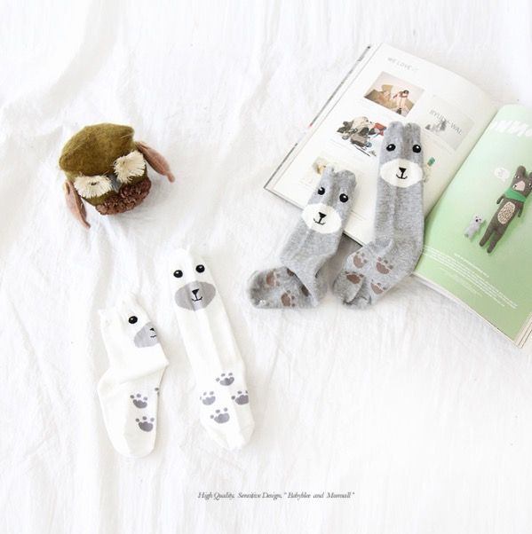 ✿大眼熊防滑長襪