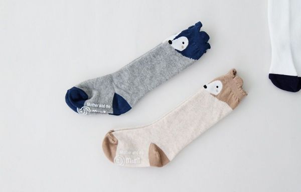 ✿浣熊荷葉邊防滑長襪