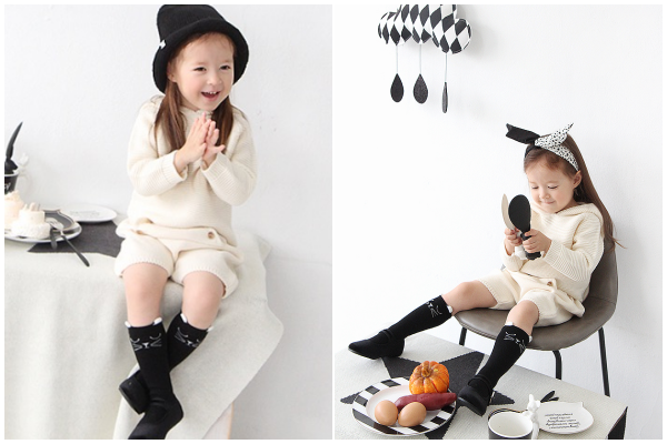 ✿黑色貓咪防滑長襪