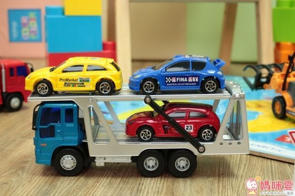 小小家 工程小車車 磨輪賽車運輸車