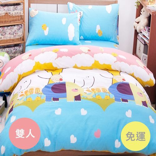 濱川佐櫻 純棉兩用被床包組