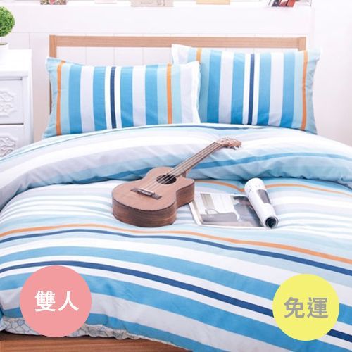 ✿ 濱川佐櫻 台灣製精梳棉兩用被床包組