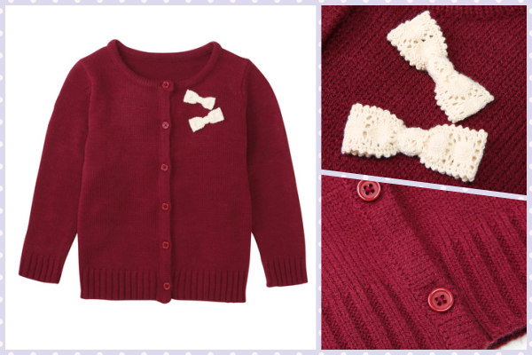 ❄ Nissen：針織蝴蝶結小外套