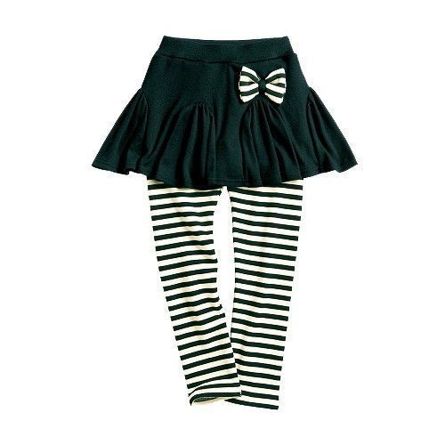 ❄ Nissen：假兩件式蝴蝶結內毛絨裙內搭褲組