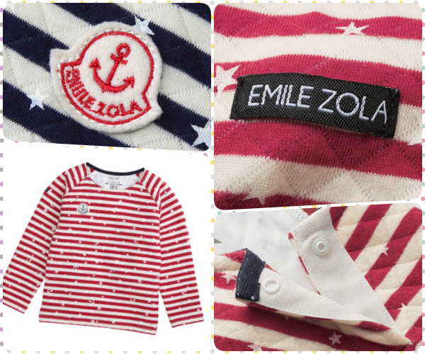 ❄ Nissen：海軍風菱格壓紋條紋上衣