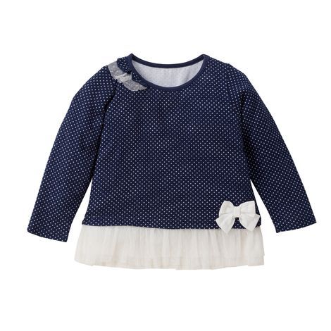 ❄ Nissen：澎澎紗下擺棉質點點上衣