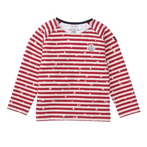 ❄ Nissen：海軍風菱格壓紋條紋上衣