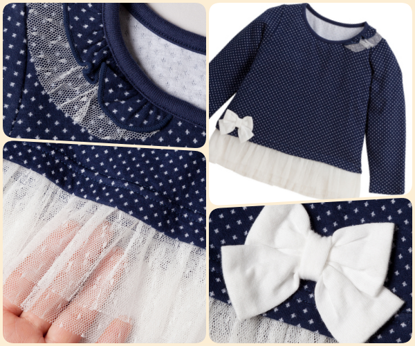 ❄ Nissen：澎澎紗下擺棉質點點上衣