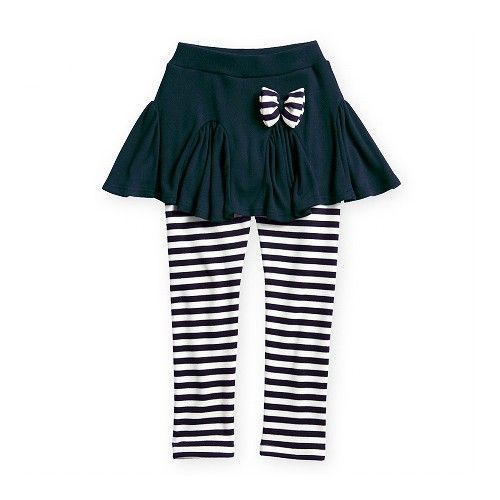 ❄ Nissen：假兩件式蝴蝶結內毛絨裙內搭褲組