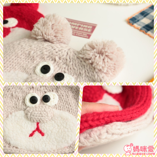 日本 shapox 小童保暖毛帽