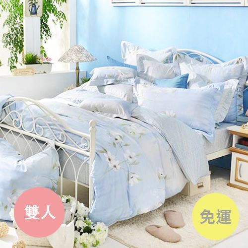 義大利La Belle 防蹣抗菌舖棉兩用被床包組