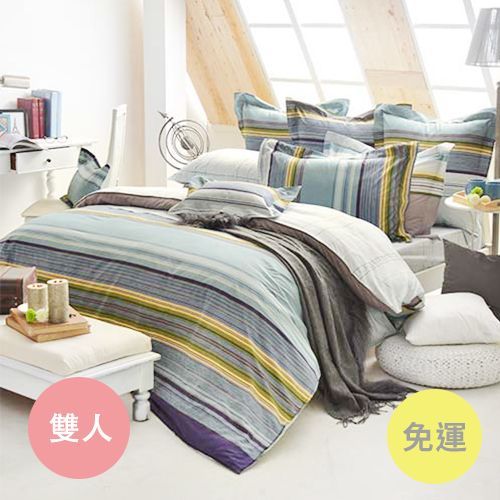 義大利La Belle 防蹣抗菌舖棉兩用被床包組