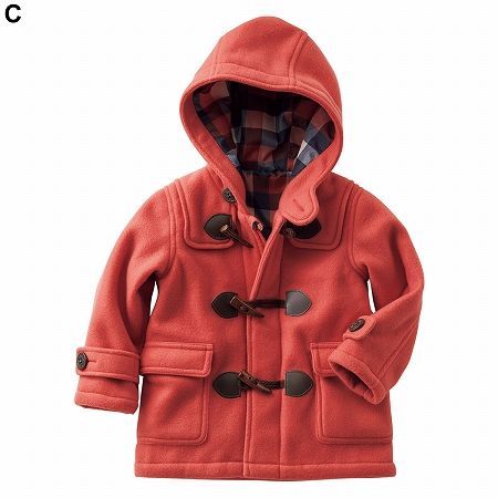 ✪ Nisssen 學院風連帽牛角刷毛短大衣