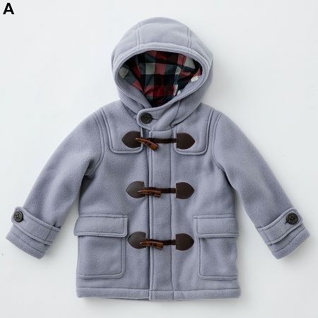 ✪ Nisssen 學院風連帽牛角刷毛短大衣