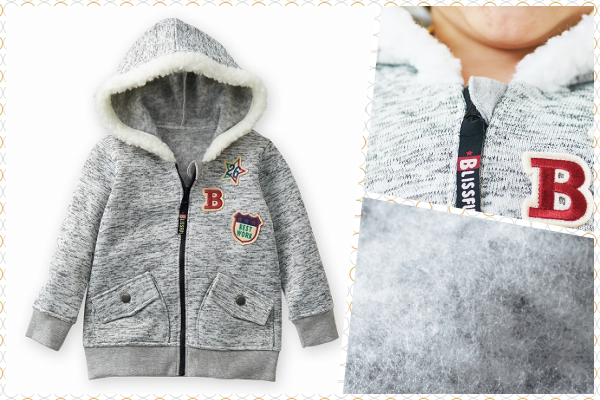 ✪ Nisssen 美式休閒風裏絨拉鍊連帽外套