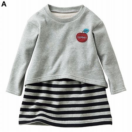 ✪ Nisssen 假兩件式裏毛拼接洋裝 