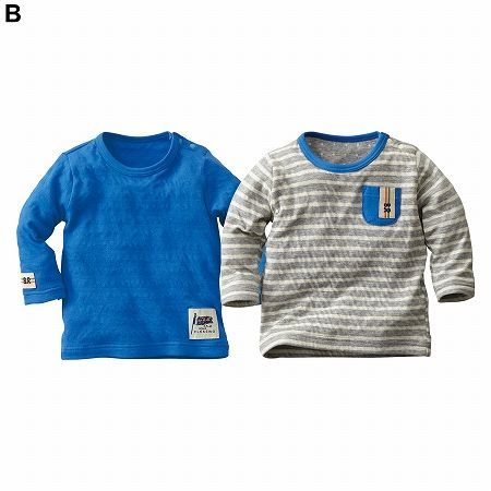 ✪ Nisssen 接結天竺純棉男孩T恤兩件組