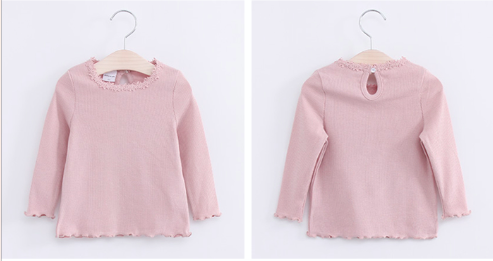 new！✿日本 enchante petit 編織花領邊彈性長袖上衣