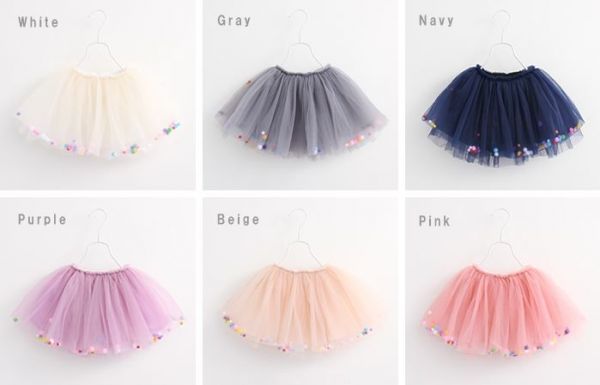 日本 enchante petit氣質澎澎柔美球球紗裙