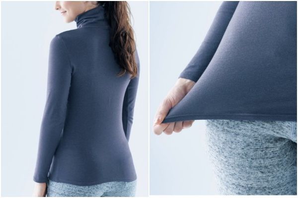 吸濕發熱天竺棉圓領 / 高領上衣