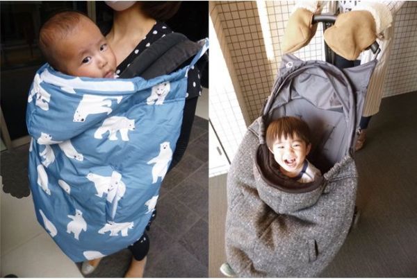 ❄日本 Mama&Co：推車背巾兩用防寒罩☞冬季外出保暖首選！