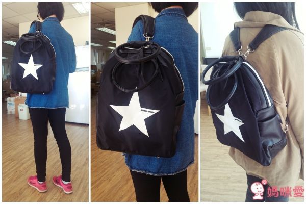 韓國 BESSON JOUJOU - 星星閃亮 LED 包-深黑色