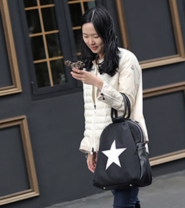 韓國 BESSON JOUJOU - 星星閃亮 LED 包-深黑色