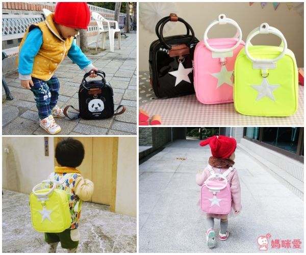 韓國同步的螢光綠/ 螢光粉/ 熊貓款最新款兒童保溫(冷)包