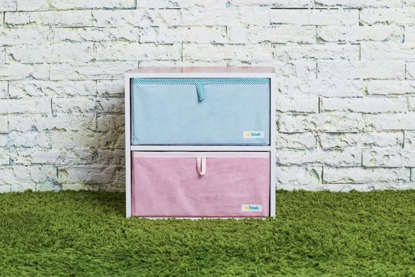 MyTolek 童樂可 - 小玩意分格抽套餐組-A3-單框框+1層板+2大格抽(藍+粉)(請於備註欄標示想買的框框顏色：藍/粉紅) (33*33*33cm)