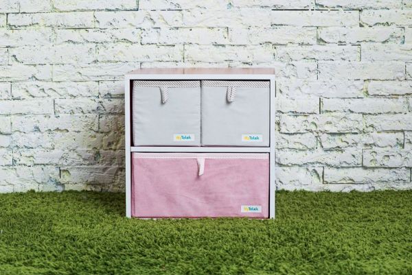 MyTolek 童樂可 - 小玩意分格抽套餐組-A3-單框框+1層板+2大格抽(藍+粉)(請於備註欄標示想買的框框顏色：藍/粉紅) (33*33*33cm)