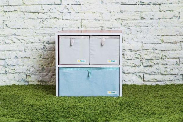 MyTolek 童樂可 - 小玩意分格抽套餐組-A3-單框框+1層板+2大格抽(藍+粉)(請於備註欄標示想買的框框顏色：藍/粉紅) (33*33*33cm)