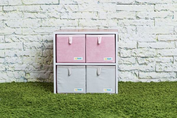 MyTolek 童樂可 - 小玩意分格抽套餐組-A3-單框框+1層板+2大格抽(藍+粉)(請於備註欄標示想買的框框顏色：藍/粉紅) (33*33*33cm)