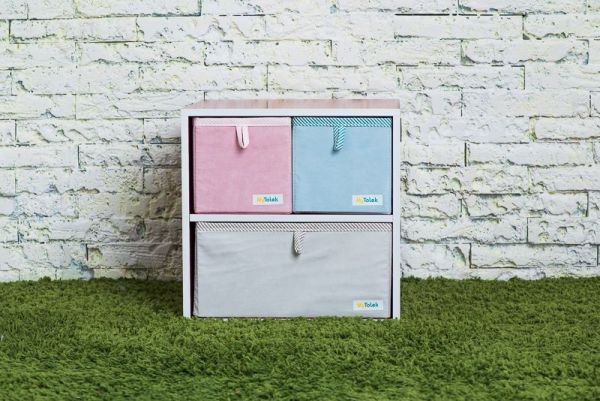 MyTolek 童樂可 - 小玩意分格抽套餐組-A3-單框框+1層板+2大格抽(藍+粉)(請於備註欄標示想買的框框顏色：藍/粉紅) (33*33*33cm)