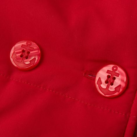 ☆塔夫綢鋪棉海軍風雙排扣外套