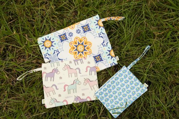 韓國 WOW 大中小手工收納袋三件組