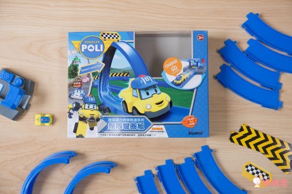 POLI 波力 - 迷你波力特技軌道系列-龍捲風彎圈組-附迷你波力充電車1台