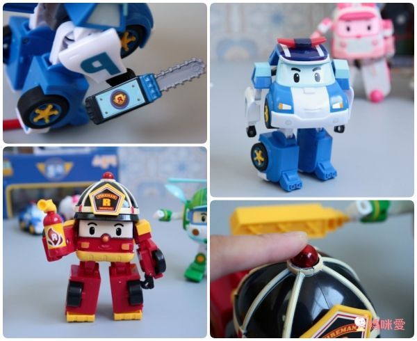 POLI 波力救援小英雄 - LED變形羅伊-附滅火器×1+吊車×1+昇降梯×1