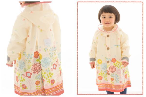 日本 kukka hippo - 兒童雨衣(附收納袋)-水果世界