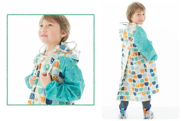 日本 kukka hippo - 兒童雨衣(附收納袋)-水果世界