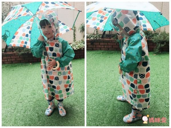 日本 kukka hippo - 兒童雨衣(附收納袋)-櫻桃甜心