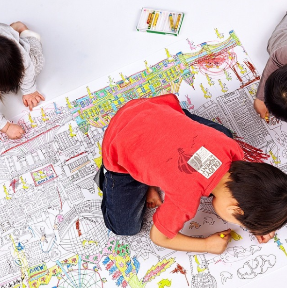 NuRIE❤日本製創意啟發超大著色塗鴉紙