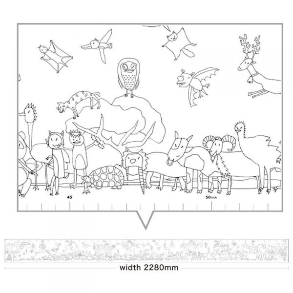 ✩NuRIEroll 超長著色塗鴉紙卷