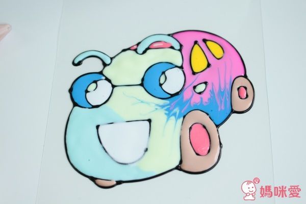 愛玩色創意館 - 彩繪玻璃貼隨手包-18兔子-6ml彩繪筆*5+圖框*1+說明書