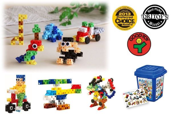 ✩日本製 Artec 彩色積木積木桶裝